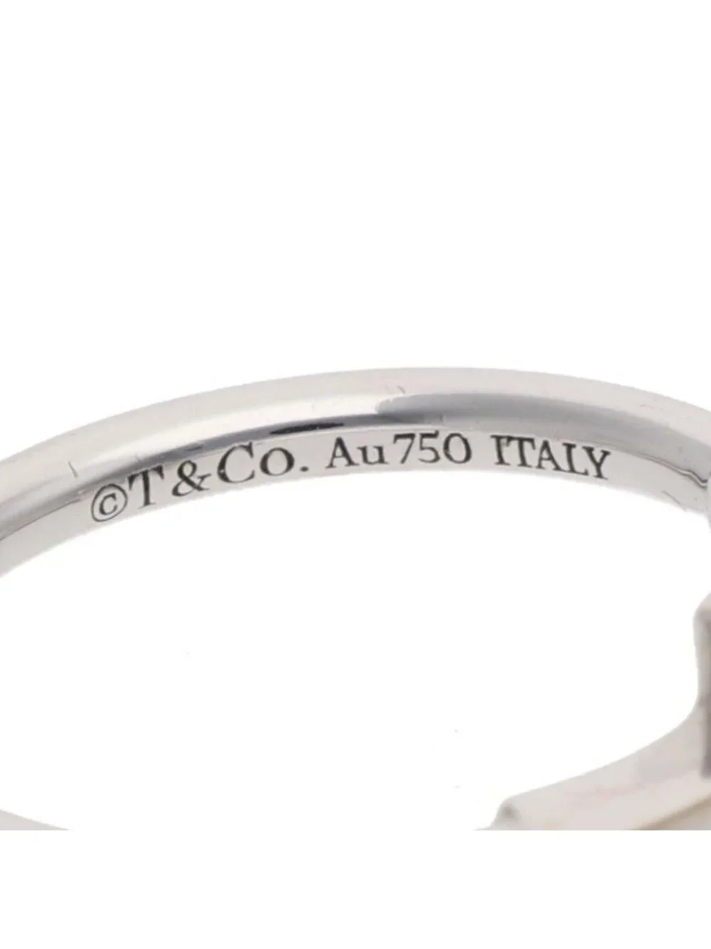 Tiffany & Co T Wire 18k White Gold Ring